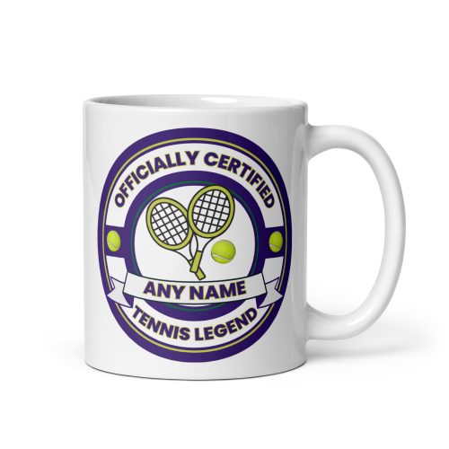 Personalised Tennis Mug, Funny Tennis Gift, Custom Name Tennis Mug