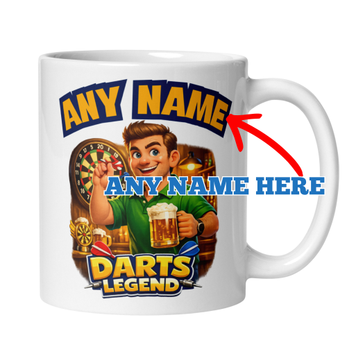 Personalised Funny Darts Mugs