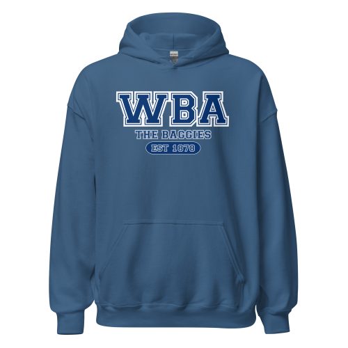 West Brom Hoodie WBA The Baggies Est 1878 Hoodie - Indigo Blue
