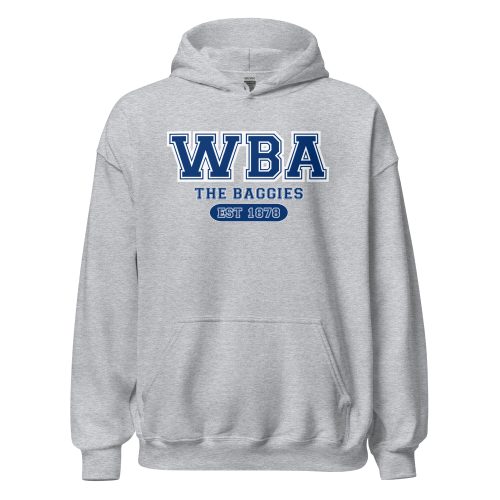 West Brom Hoodie WBA The Baggies Est 1878 Hoodie - Grey