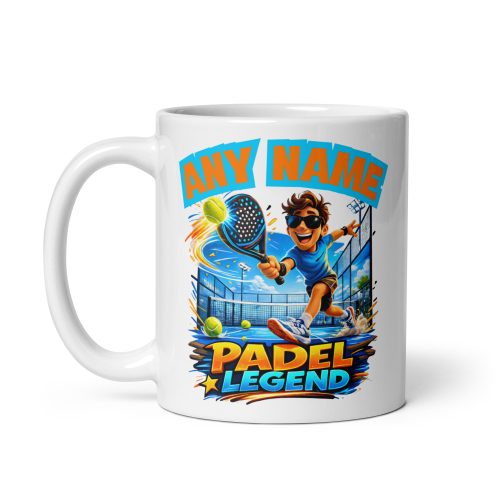 Personalised Padel Legend Mug, Funny Padel Gift Custom Name Mug