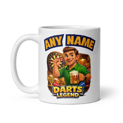 Personalised Darts Mug Darts Legend Any Name Printed