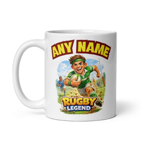 PERSONALISED Rugby Mug, Funny Rugby Gift, Custom Name