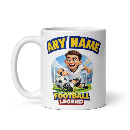 Personalised Football Legend Mug, Funny Football Gift For Him Custom Name