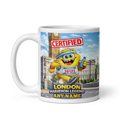 London Marathon Runner Personalised Mug Gift Certified Marathon Legend