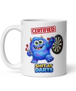 Certified Shit At Darts Mug Funny Mug For Darts Players