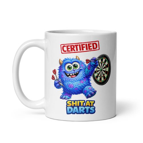 Certified Shit At Darts Mug Funny Mug For Darts Players