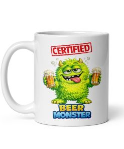 Certified Beer Monster Mug Funny Gift For Beer Drinkers