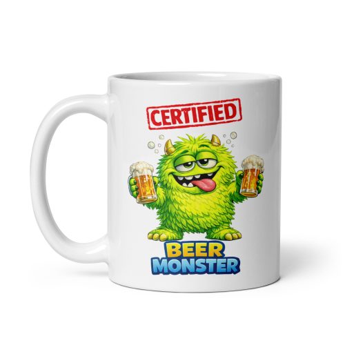 Certified Beer Monster Mug Funny Gift For Beer Drinkers