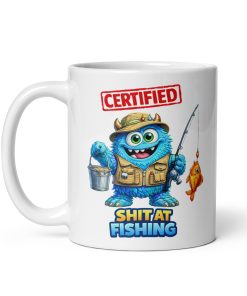 Certified Shit At Fishing Mug Funny Gift For Anglers