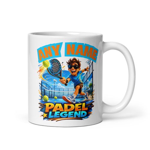 Personalised Padel Legend Mug, Funny Padel Gift Custom Name Mug