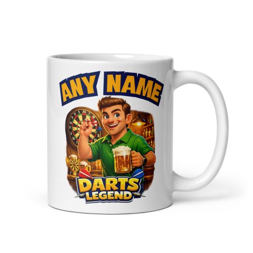 Personalised Darts Mug Darts Legend Any Name Printed