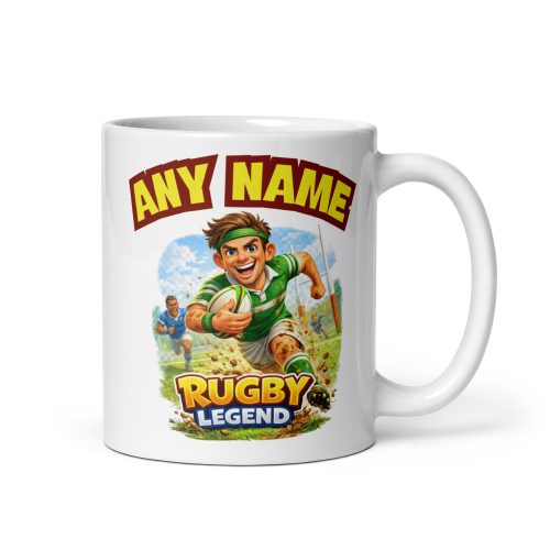 PERSONALISED Rugby Mug, Funny Rugby Gift, Custom Name