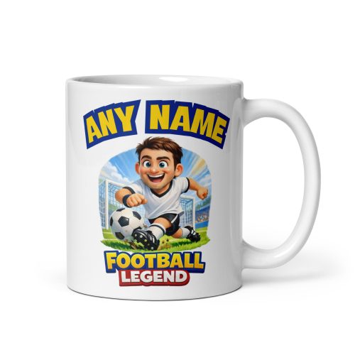 Personalised Football Legend Mug, Funny Football Gift For Him Custom Name