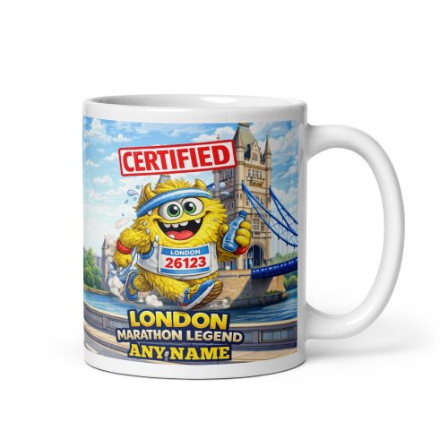 London Marathon Runner Personalised Mug Gift Certified Marathon Legend