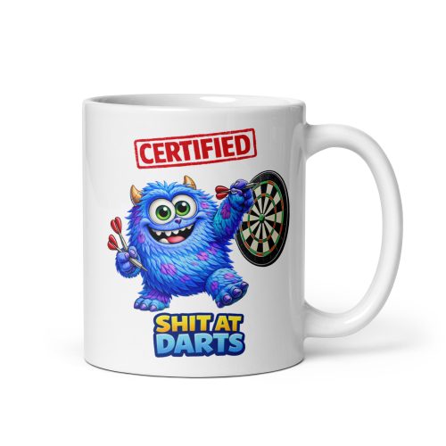 Certified Shit At Darts Mug Funny Mug For Darts Players