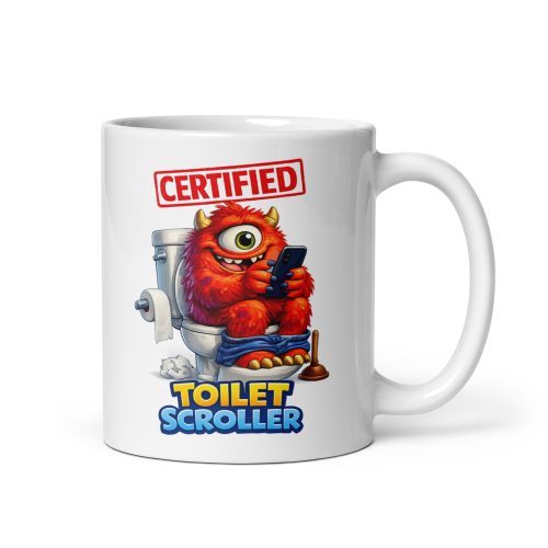 Certified Toilet Scroller Mug Funny Gift For Phone Addicts