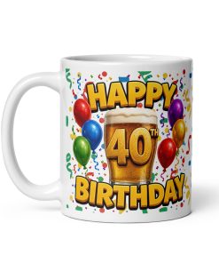 40th Birthday Mug Gift – Happy 40th Birthday Present Mug