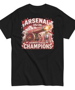Arsenal Premier League Winners T-shirt 25/26 Champions tshirts black