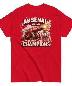 Arsenal Premier League Winners T-shirt 25/26 Champions tshirts red
