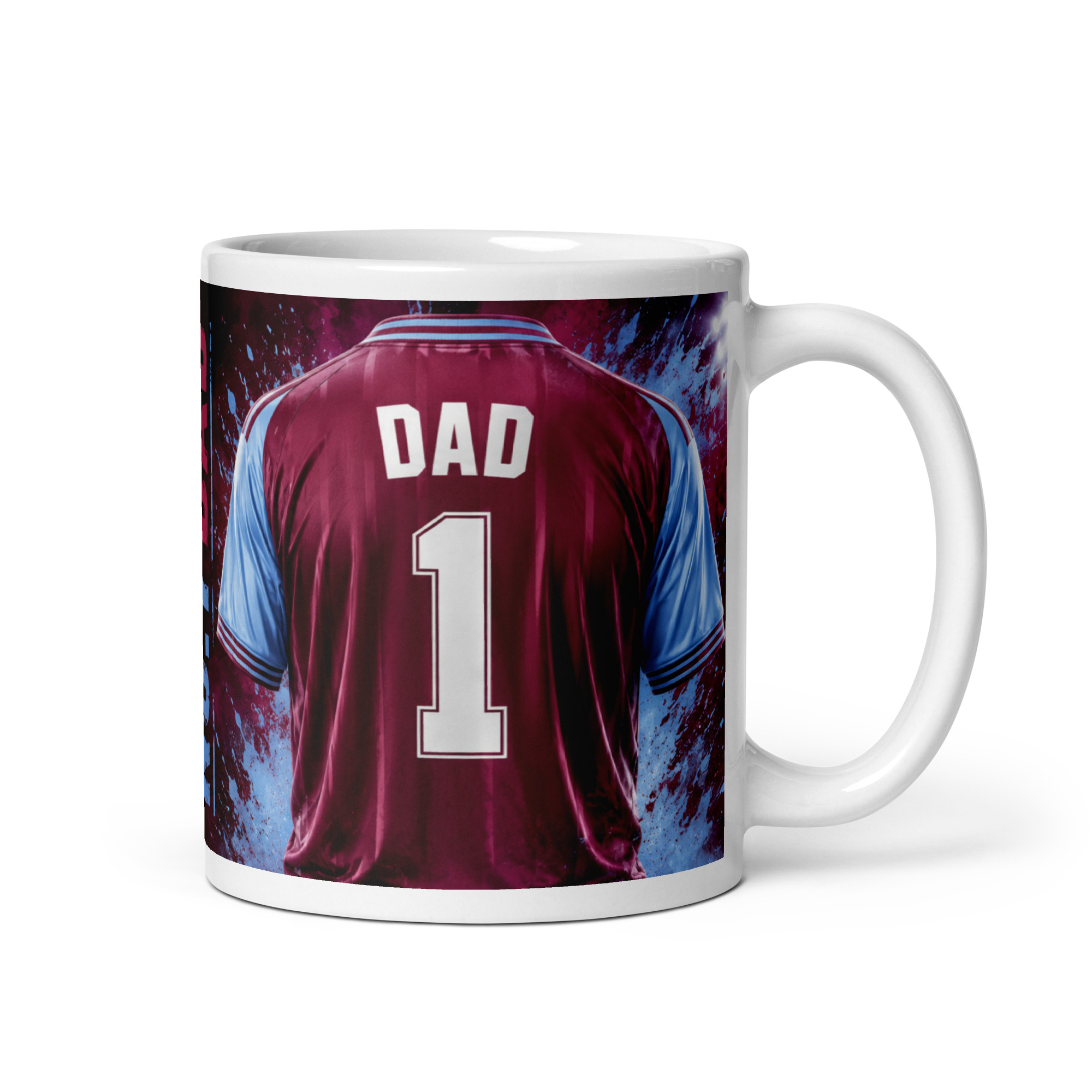 Aston Villa Number 1 Dad Mug Fathers Day Dad Birthday Mug