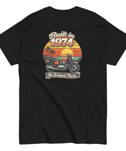 Built in 1974 Classic T-shirt retro motorbike design