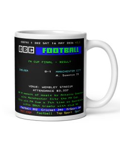 Chelsea Man City 2026 FA Cup Final Ceefax Mug