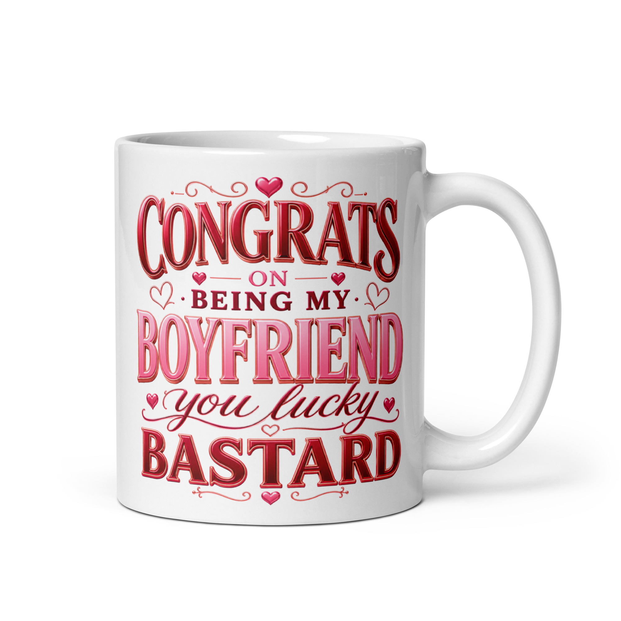 Congrats On Being My Boyfriend You Lucky Bastard Mug Valentine Gift