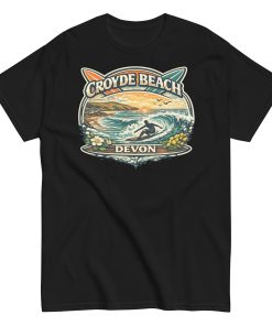 Croyde Beach Devon – Surfing Wave T-shirt Men’s classic tee