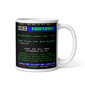 Crystal Palace Conference League Final 2026 Ceefax Mug
