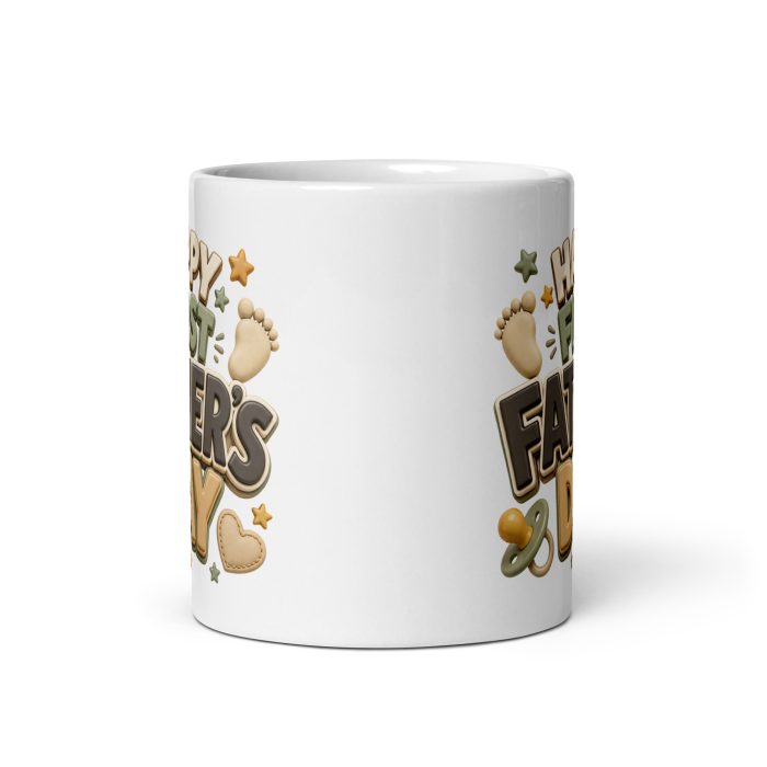 A close-up of the high-quality ceramic finish on the first fathers day mug from Blokey