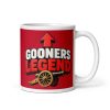 GOONERS LEGEND MUG – Arsenal Fans Gift Red/White Glossy Mug