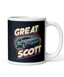 Great Scott DeLorean Back To The Future themed mug
