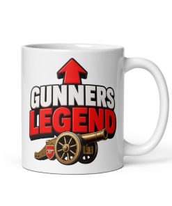 GUNNERS LEGEND MUG – Arsenal Fans Gift Red/White Glossy Mug