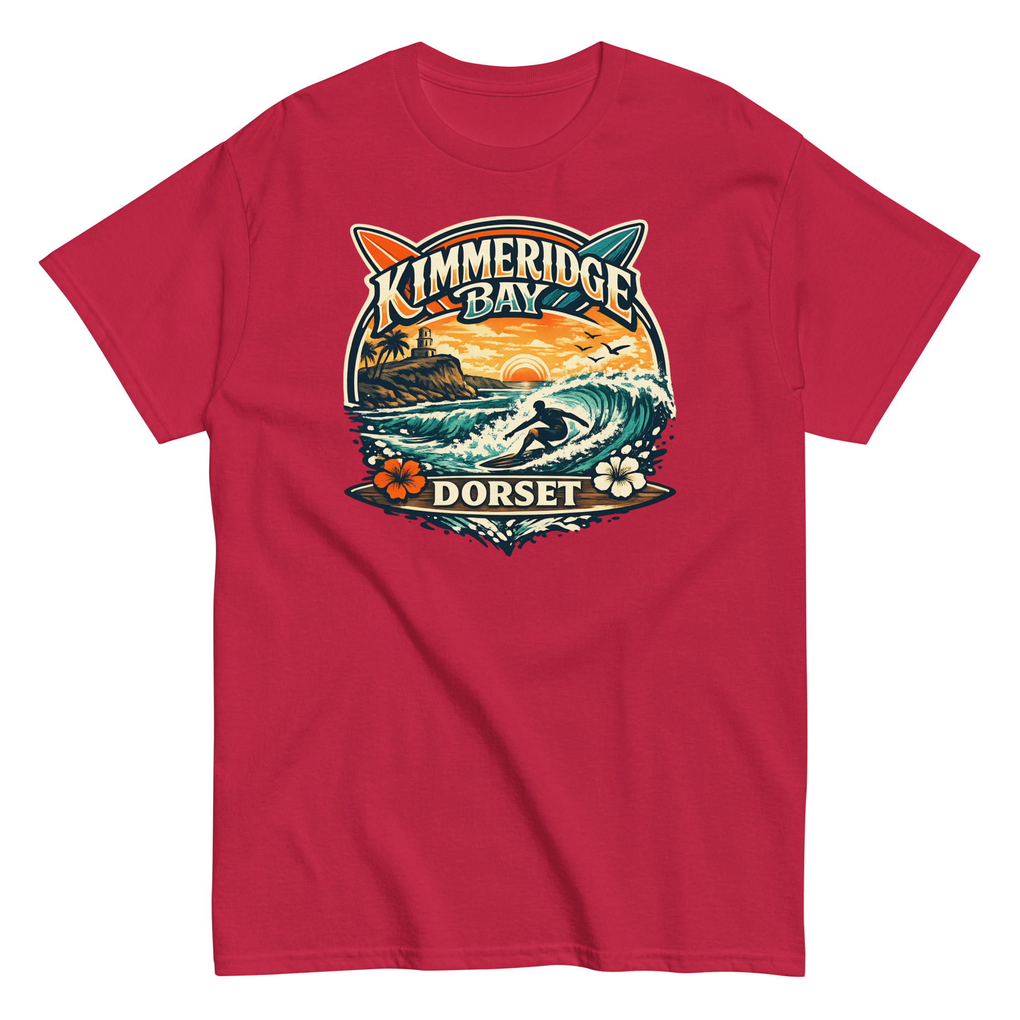 Kimmeridge Bay Dorset – Surfing Beach Design T-shirt Surfing in Dorset
