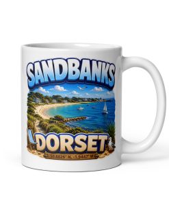 Sandbanks Dorset Mug White glossy mugs