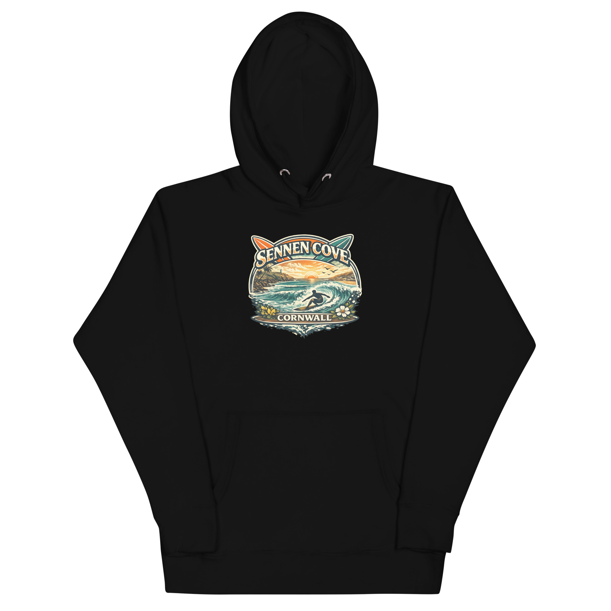 Sennen Cove Cornwall Surfing Hoodie Unisex Hoodie