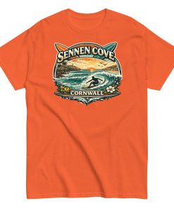 Sennen Cove T-shirt Cornwall Surf Waves Men’s classic tee