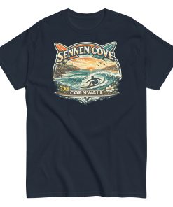 Sennen Cove T-shirt Cornwall Surf Waves Men’s classic tee