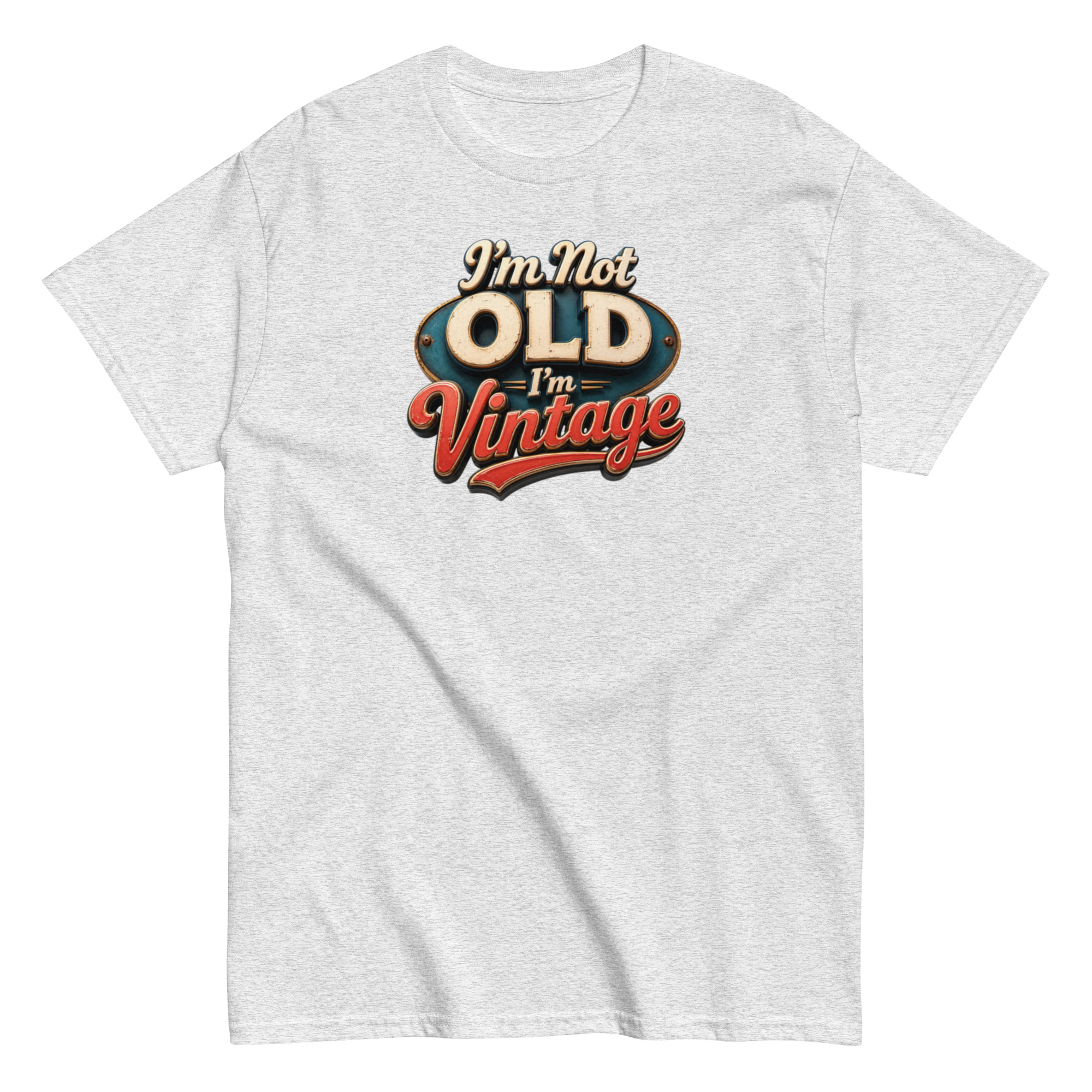 I’m Not Old, I’m Vintage T-shirt a stylish and nostalgic Men’s classic tee