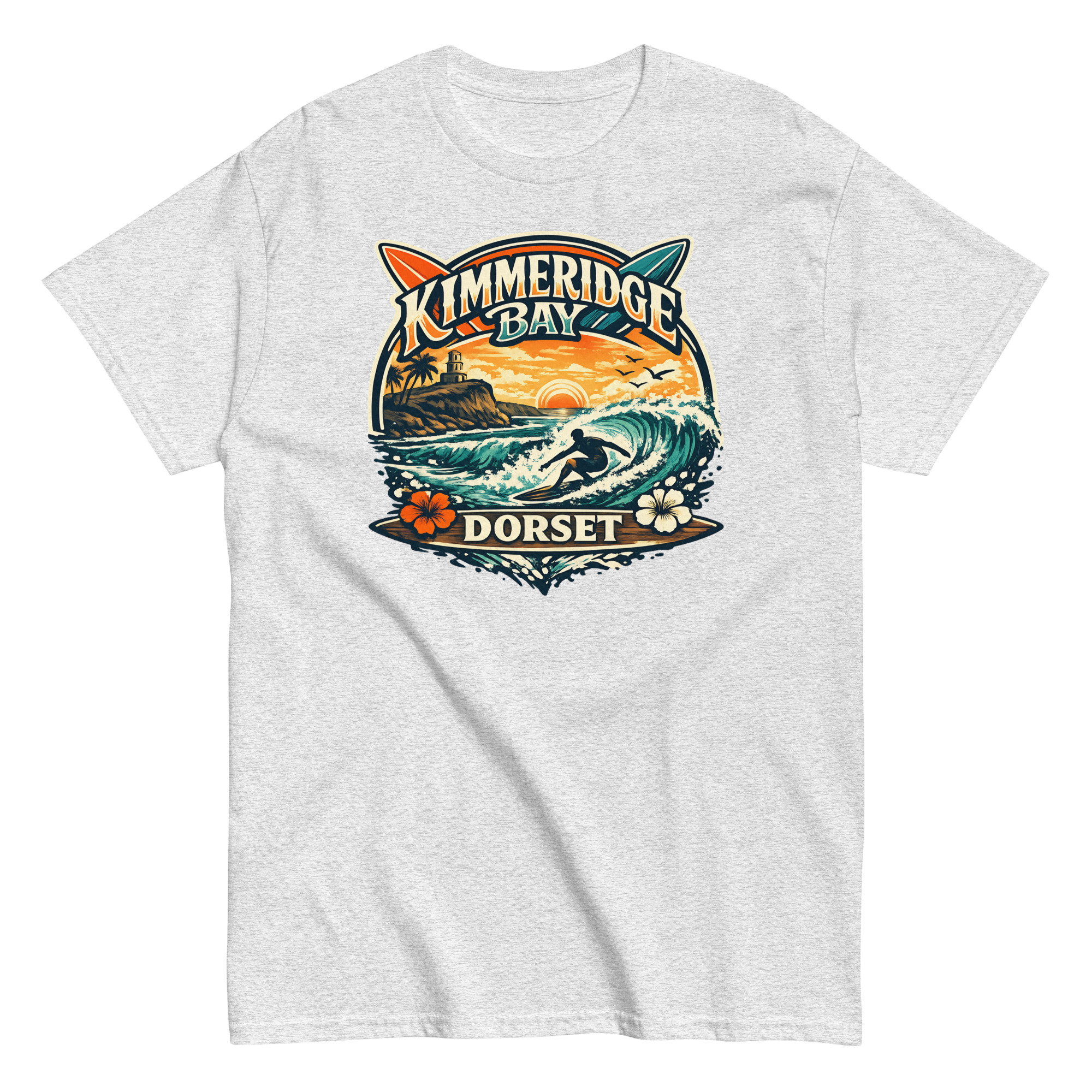 Kimmeridge Bay Dorset – Surfing Beach Design T-shirt Surfing in Dorset