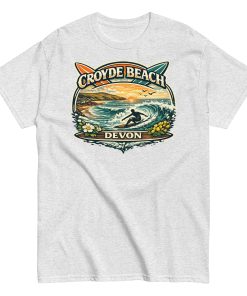 Croyde Beach Devon – Surfing Wave T-shirt Men’s classic tee