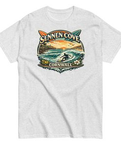 Sennen Cove T-shirt Cornwall Surf Waves Men’s classic tee