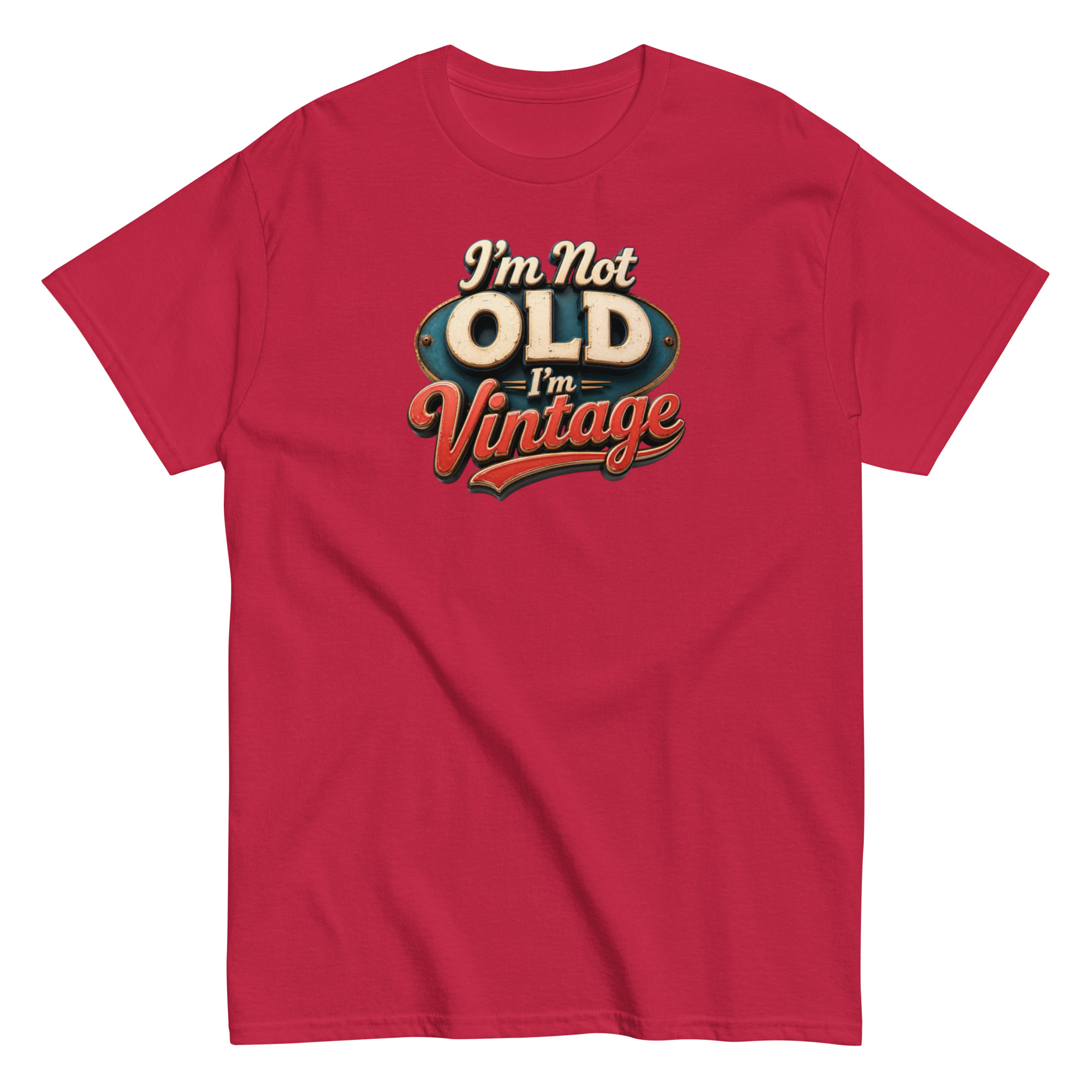 I’m Not Old, I’m Vintage T-shirt a stylish and nostalgic Men’s classic tee