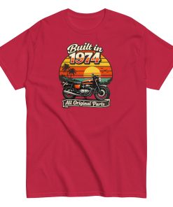 Built in 1974 Classic T-shirt retro motorbike design