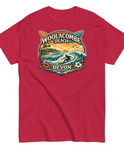 Woolacombe Beach Devon Surf Tshirt Design Men’s classic tee