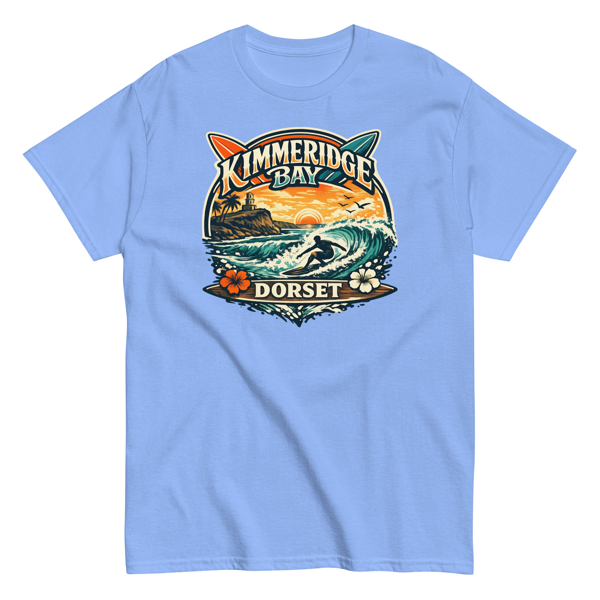 Kimmeridge Bay Dorset – Surfing Beach Design T-shirt Surfing in Dorset