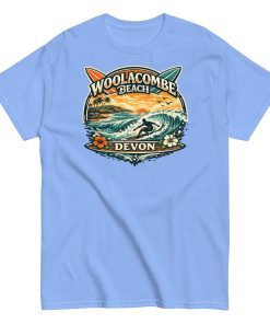 Woolacombe Beach Devon Surf Tshirt Design Men’s classic tee