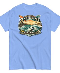 Sennen Cove T-shirt Cornwall Surf Waves Men’s classic tee