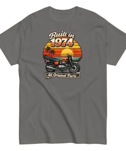 Built in 1974 Classic T-shirt retro motorbike design